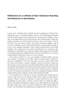Reflections on a Lifetime of New Testament Teaching and Research in Australasia