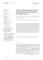 Fibrillin gene family and its role in plant growth, development, and abiotic stress