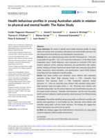 Health behaviour profiles in young Australian adults in relation to physical and mental health:The Raine Study