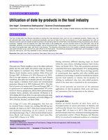 Utilization of date by-products in the food industry