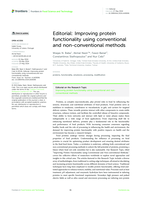 Editorial: Improving protein functionality using conventional and non-conventional methods