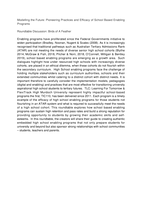 Modelling the Future: Pioneering practices and efficacy of school based enabling programs