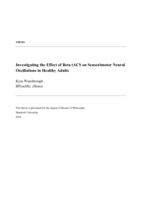 Investigating the Effect of Beta tACS on Sensorimotor Neural Oscillations in Healthy Adults
