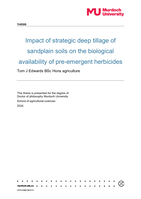 Impact of strategic deep tillage of sandplain soils on the biological availability of pre-emergent herbicides