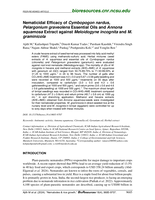 Nematicidal Efficacy of Cymbopogon nardus, Pelargonium graveolens Essential Oils and Annona squamosa Extract against Meloidogyne incognita and M. graminicola