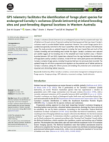 GPS telemetry facilitates the identification of forage plant species for endangered Carnaby’s cockatoos (Zanda latirostris) at inland breeding sites and post-breeding dispersal locations in Western Australia