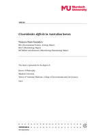 Clostridioides difficile in Australian horses