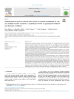 Determinants of COVID-19 and non-COVID-19 vaccine confidence in low- and middle-income countries: A systematic review of qualitative evidence and thematic synthesis