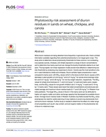 Phytotoxicity risk assessment of diuron residues in sands on wheat, chickpea, and canola