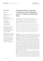 Characterization of dynamic compliance of the respiratory system in healthy anesthetized dogs
