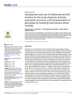 Development and use of miRNA-derived SSR markers for the study of genetic diversity, population structure, and characterization of genotypes for breeding heat tolerant wheat varieties