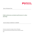 Public preferences and plant performance in urban plantings