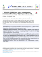 A Metabolome Wide Association Study of Fruit and Vegetable Consumption and Associations with Cardiovascular Disease Risk Factors: The International Study of Macro-/Micronutrients and Blood Pressure (INTERMAP) Study