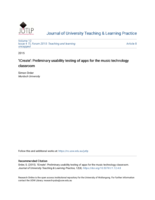 ‘ICreate’: Preliminary usability testing of apps for the music technology classroom