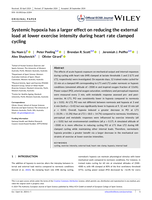 Systemic hypoxia has a larger effect on reducing the external load at lower exercise intensity during heart rate clamped cycling