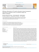 Efficiency enhancement of PV panels with passive thermal management using PCM: An exhaustive review on materials, designs and effective techniques