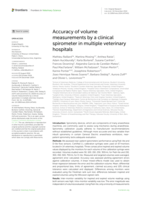 Accuracy of volume measurements by a clinical spirometer in multiple veterinary hospitals