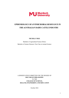 Epidemiology of antimicrobial resistance in the Australia dairy cattle industry