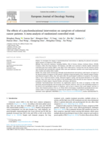 The effects of a psychoeducational intervention on caregivers of colorectal cancer patients: A meta-analysis of randomized controlled trials