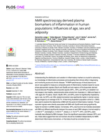 NMR spectroscopy derived plasma biomarkers of inflammation in human populations: Influences of age, sex and adiposity