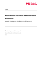 Autistic students’ perceptions of secondary school environments