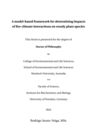 A model-based framework for determining impacts of fire-climate interactions on woody plant species