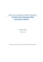 A political economy of transport: The role of Port Moresby's PMV Association in reform