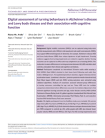 Digital assessment of turning behaviours in Alzheimer’s disease and Lewy body disease and their association with cognitive function