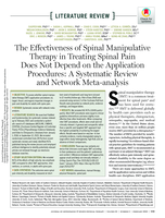 The Effectiveness of Spinal Manipulative Therapy in Treating Spinal Pain Does Not Depend on the Application Procedures: A Systematic Review and Network Meta-Analysis