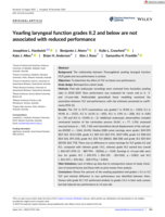 Yearling laryngeal function grades II .2 and below are not associated with reduced performance