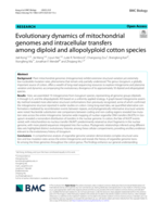 Evolutionary dynamics of mitochondrial genomes and intracellular transfers among diploid and allopolyploid cotton species