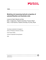 Modeling and assessing hydraulic properties of selected Brazilian and Australian soils