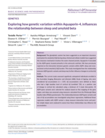 Exploring how genetic variation within Aquaporin‐4, influences the relationship between sleep and amyloid beta