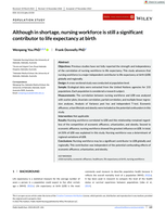 Although in shortage, nursing workforce is still a significant contributor to life expectancy at birth
