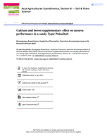 Calcium and boron supplementary effect on cassava performance in a sandy Typic Paleustult