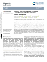 Multicore silica microcapsules containing α-tocopherol for potential consumer product applications