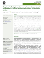 Phosphorus buffering determines how soil properties and rainfall influence wheat (Triticum aestivum) yield response to phosphorus fertiliser