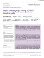 Baseline energy and nutrient intakes of AU‐ARROW participants using a Food Frequency Questionnaire‐ Preliminary findings