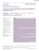 Association of plasma glial fibrillary acidic protein (GFAP) and Mediterranean diet