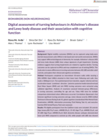 Digital assessment of turning behaviours in Alzheimer’s disease and Lewy body disease and their association with cognitive function