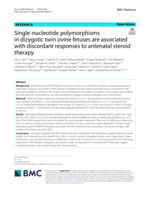 Single-nucleotide polymorphisms in dizygotic twin ovine fetuses are associated with discordant responses to antenatal steroid therapy