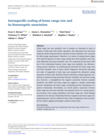Intraspecific scaling of home range size and its bioenergetic association