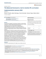 The Balanced Scorecard: a tool to monitor IPL curriculum implementation