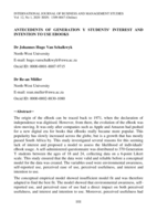 ANTECEDENTS OF GENERATION Y STUDENTS’ INTEREST AND INTENTION TO USE EBOOKS