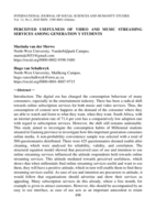 PERCEIVED USEFULNESS OF VIDEO AND MUSIC STREAMING SERVICES AMONG GENERATION Y STUDENTS
