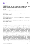 LOYALTY CARDS AND ITS BENEFITS TO CUSTOMERS OF FAST-MOVING CONSUMER GOODS (FMCG) STORES IN MAHIKENG