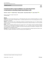 A period prevalence study of palliative care need and provision in adult patients attending hospital-based dialysis units