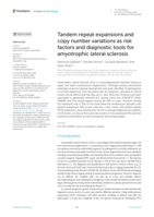 Tandem repeat expansions and copy number variations as risk factors and diagnostic tools for amyotrophic lateral sclerosis