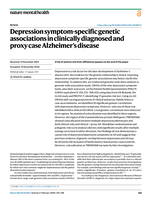 Depression symptom-specific genetic associations in clinically diagnosed and proxy case Alzheimer's disease
