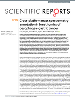 Cross-platform mass spectrometry annotation in breathomics of oesophageal-gastric cancer
